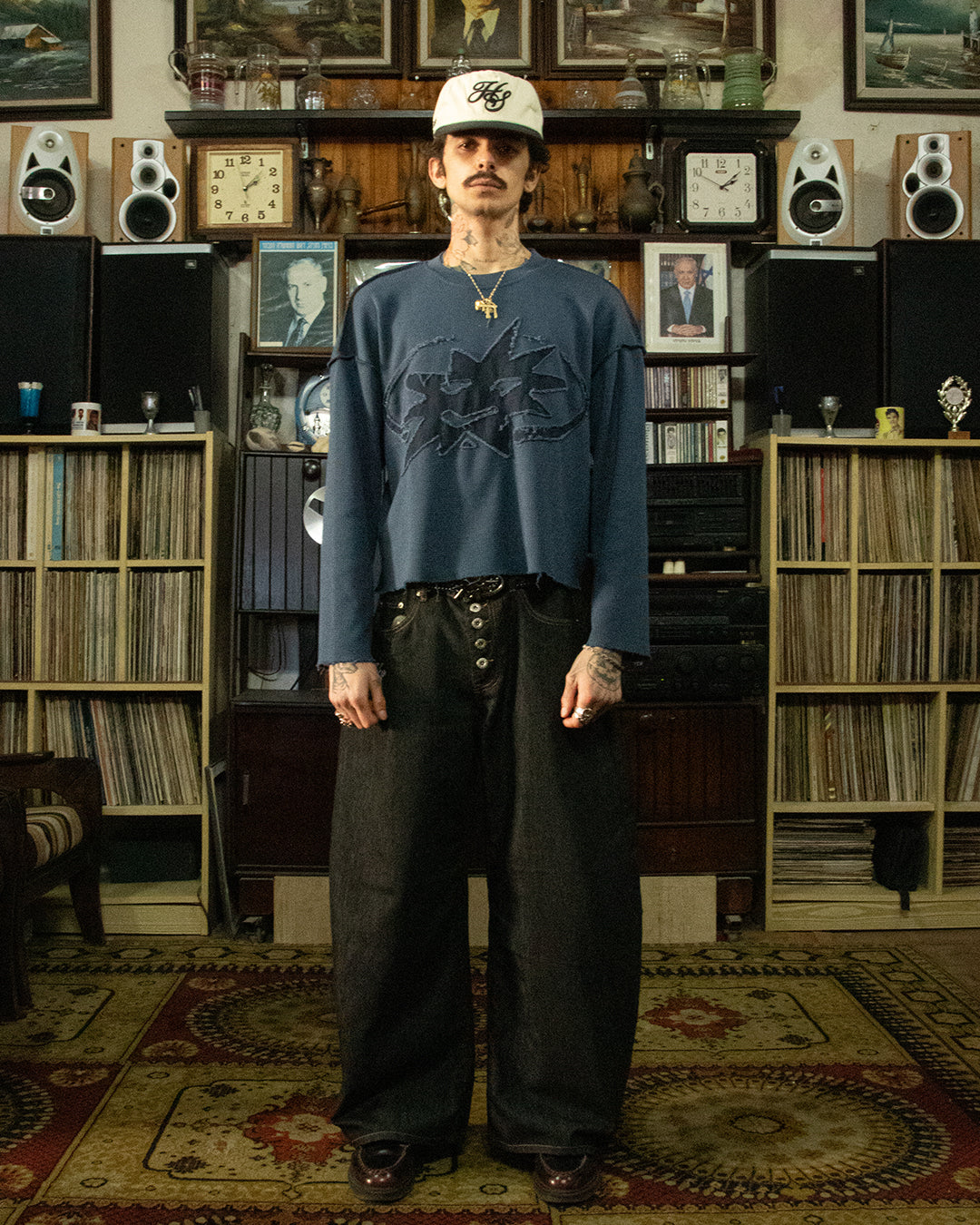 Navy Blue Waffle Longsleeve