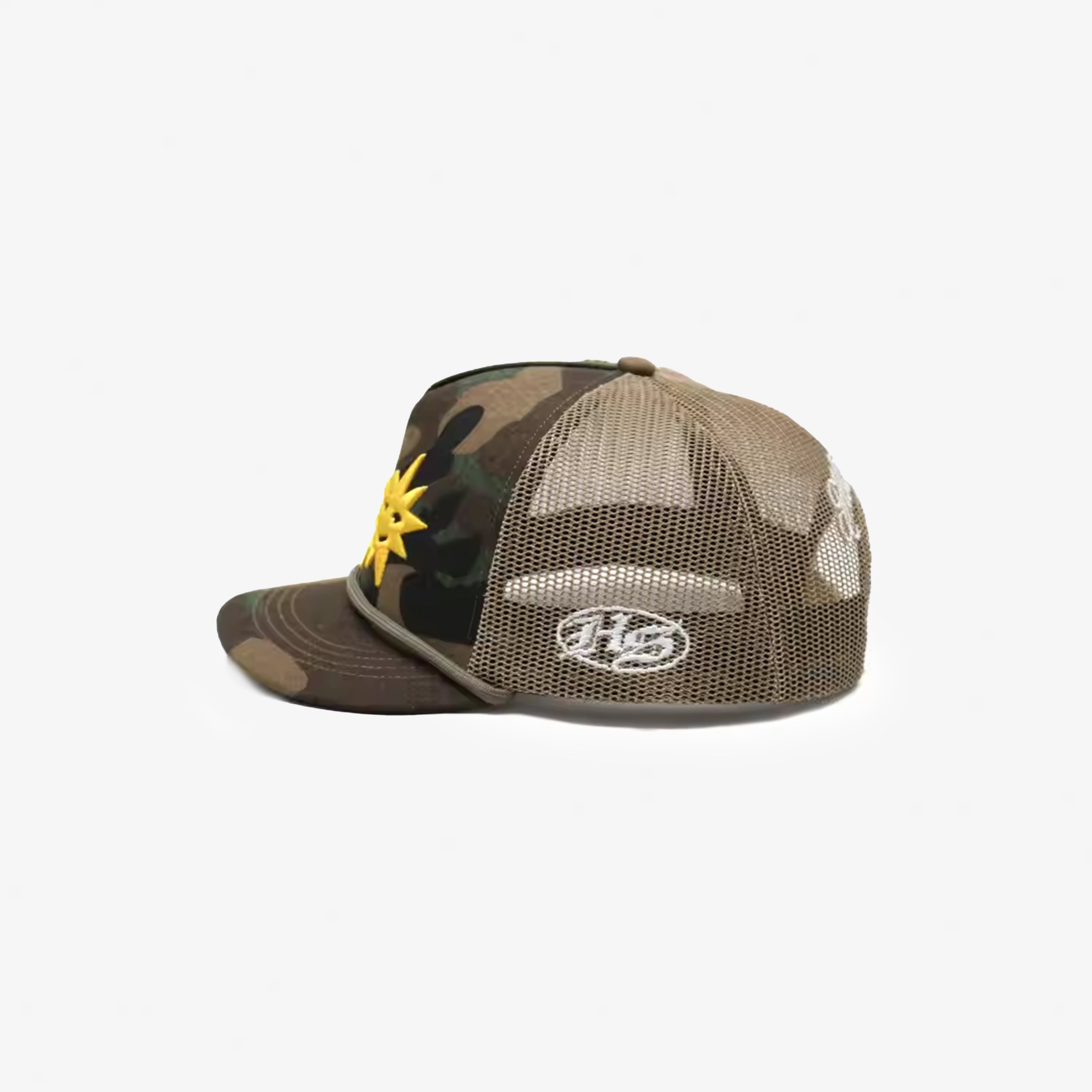 short brim trucker cap