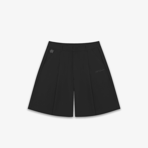 Black Pleated Shorts