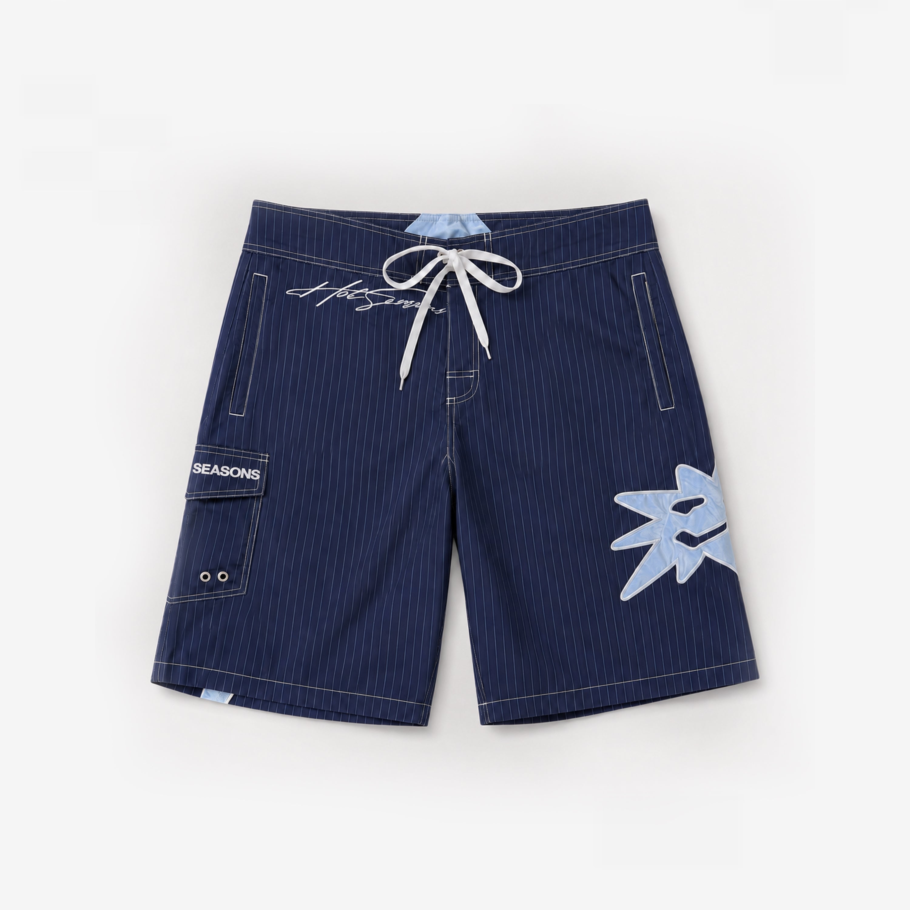 Blue with stripes Swim Shorts
