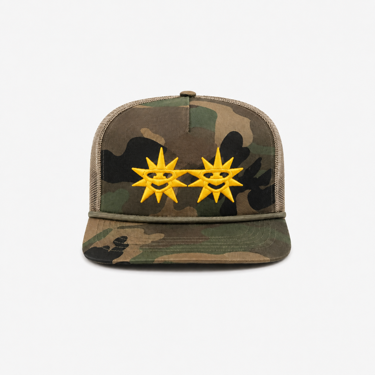 short brim trucker cap
