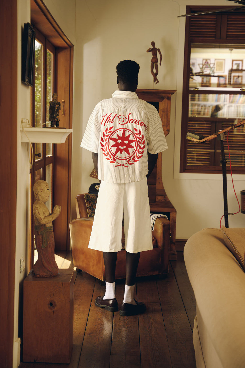 White Pleated Shorts