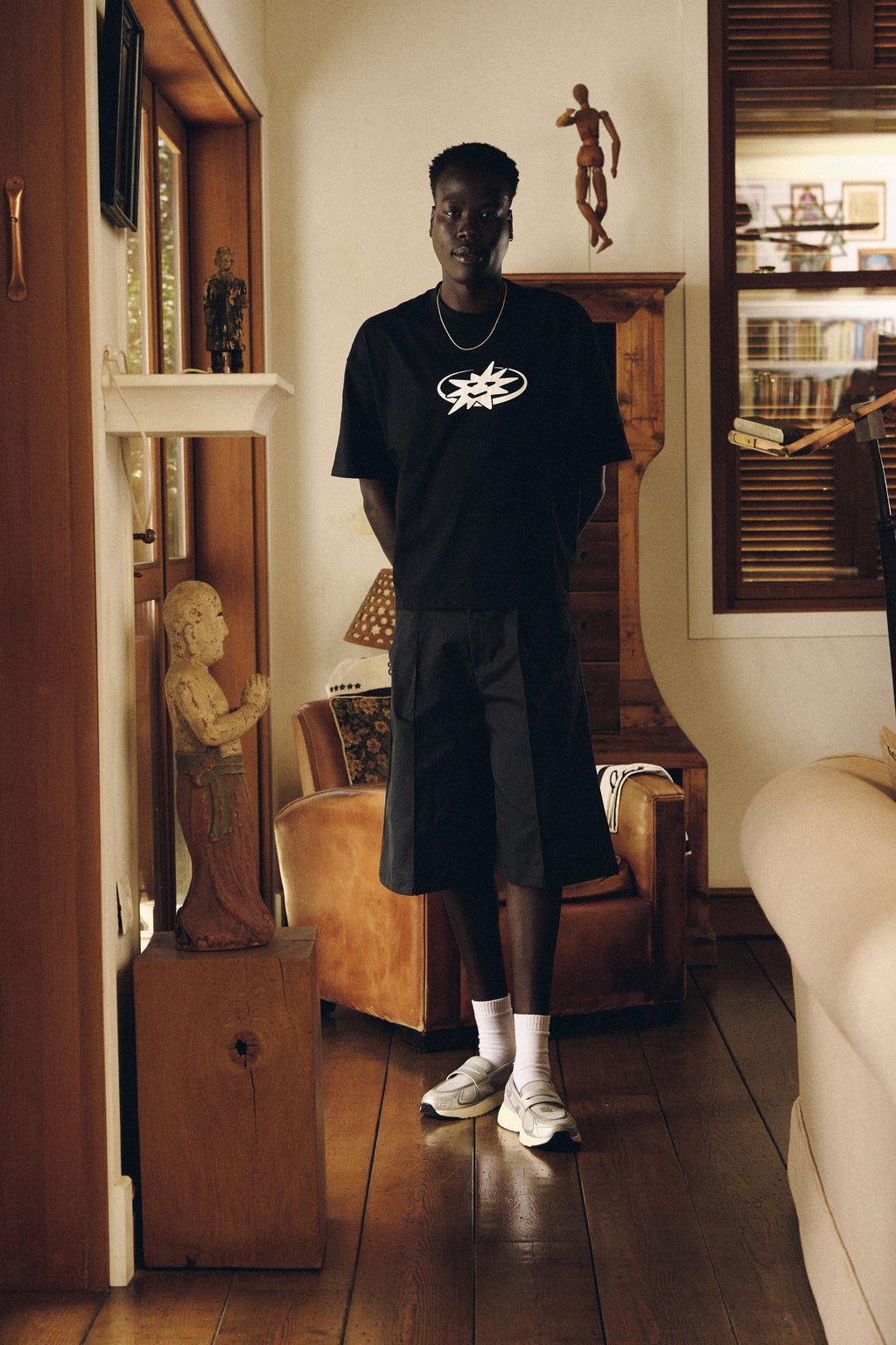 Black Pleated Shorts